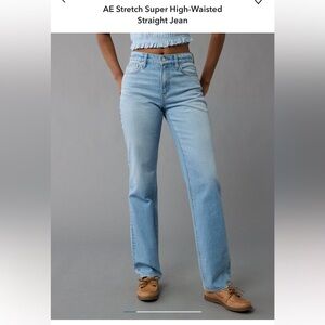 American Eagle Outfitters Light Blue Straight Leg Jeans
